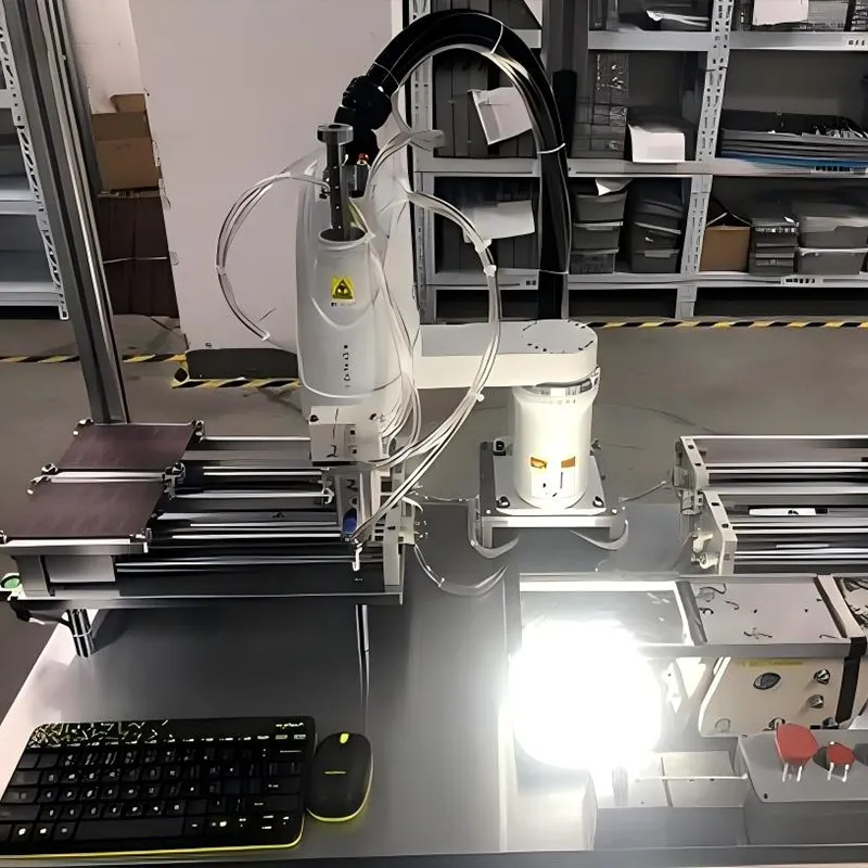 Système de positionnement visuel de dalle de bras robotique